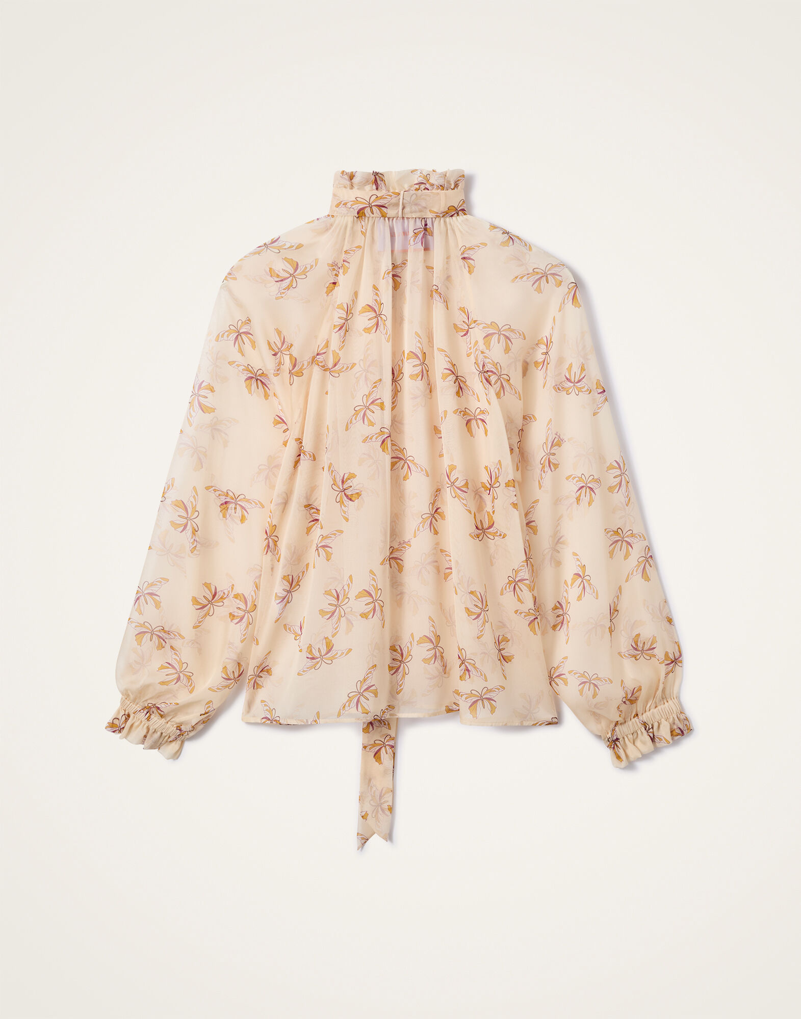 La DoubleJ Cerere Blouse Farfalla Buttercream SHI0120SIL024FAR08WH09