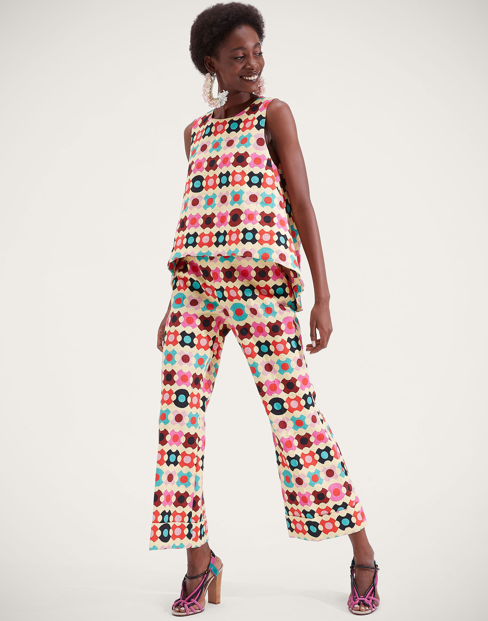 La DoubleJ La Scala Top Groovy Dot Giallo TOP0016COT005GRO0003