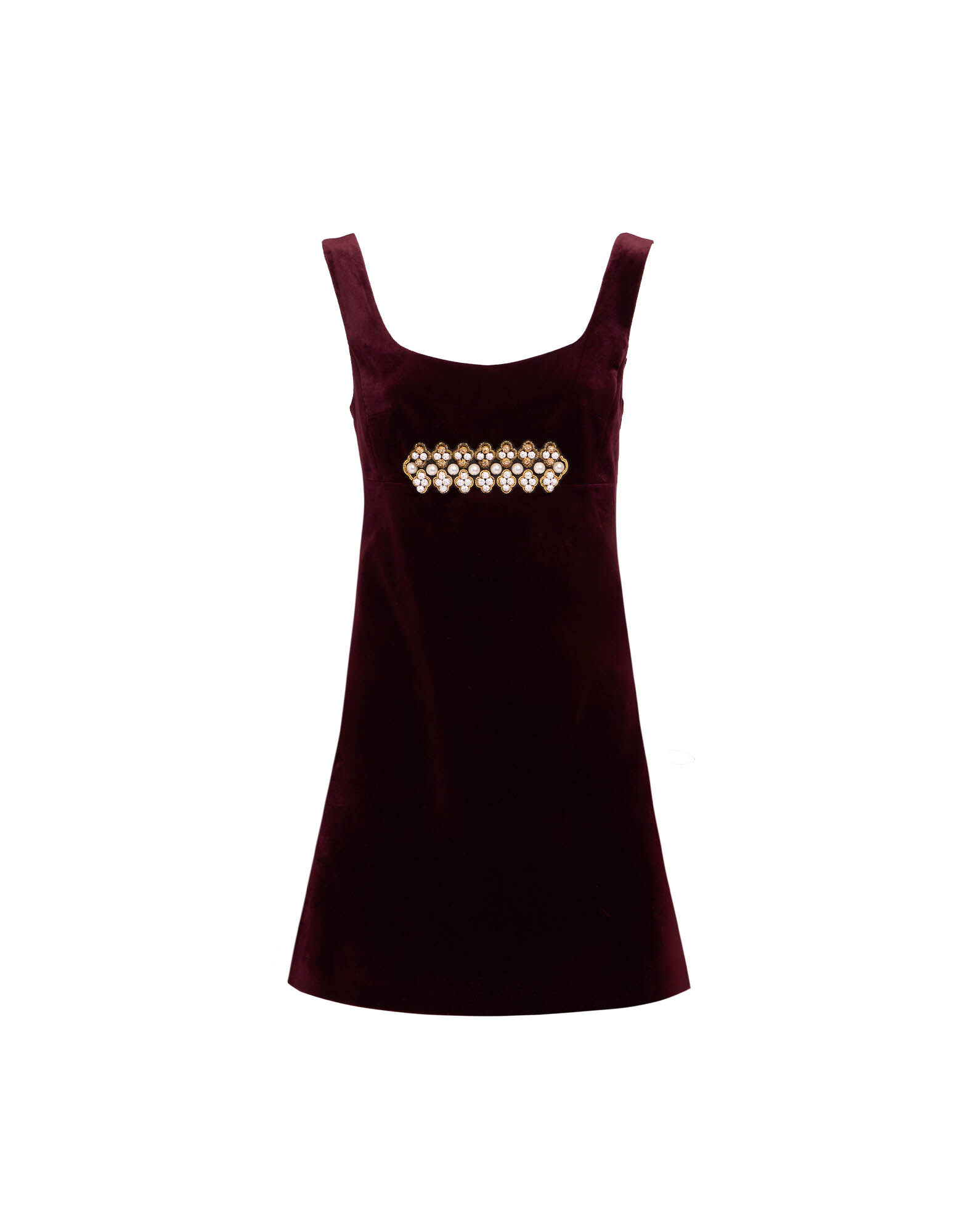 La DoubleJ Ella Mini Dress Solid Burgundy DRE0774VEL011SOLIDRE02