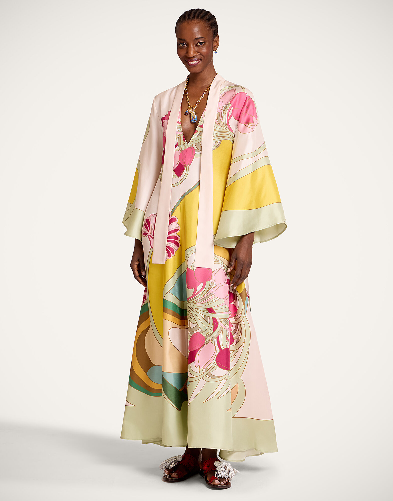 La DoubleJ Magnifico Dress Tulip Plac&eacute;e Green DRE0232SIL001TUL07GR02