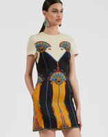La DoubleJ Tgif Short Sleeve Dress Aswan Plac&eacute;e Ivory DRE0586CAD001ASW01WH04