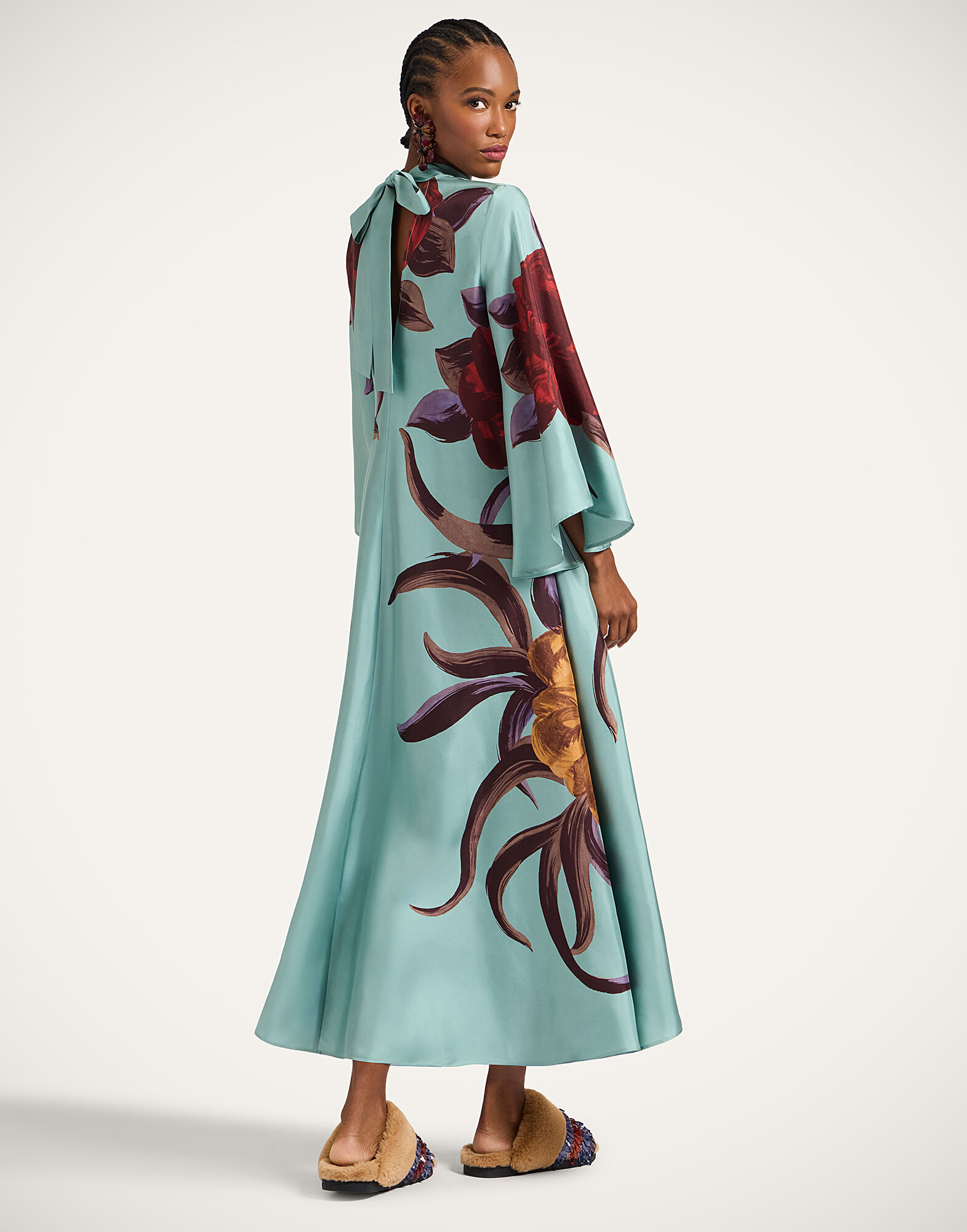 La DoubleJ Magnifico Dress Peony Plac&eacute;e Light Blue DRE0232SIL001PEO06BU01