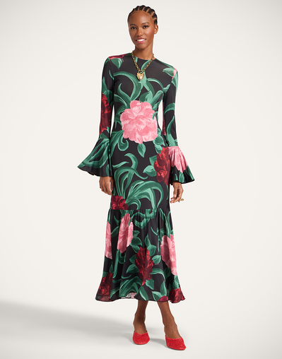 La Doublej Women's Alba Dress - Multi - Size L - Peony La Doublej Women's Alba Dress - Multi - Size L - Peony