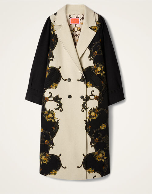 La DoubleJ Victoria Coat Buttercup Plac&eacute;e Black JAC0207PLA003BTC03BL01