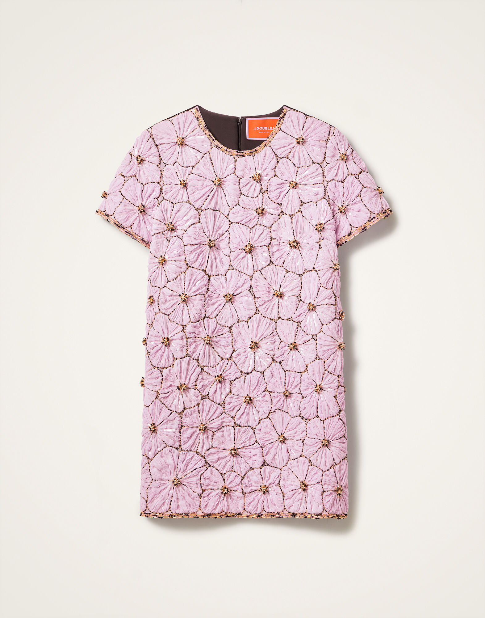 La DoubleJ Mini Swing Dress Solid Lilac DRE0973EMB110CAM01PU02