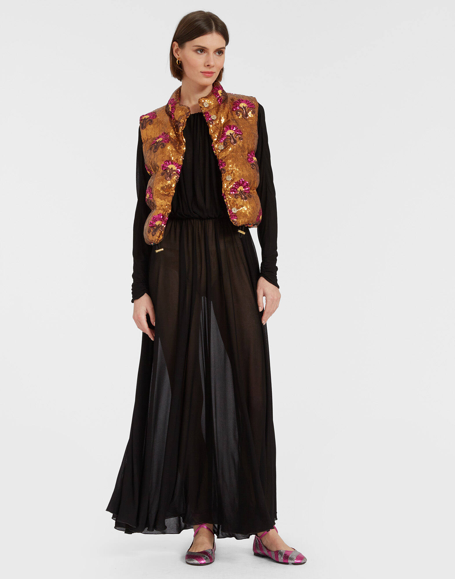 La DoubleJ Bonbon Puffer Vest Bronze DOW0012PAI005TXQ01OR04