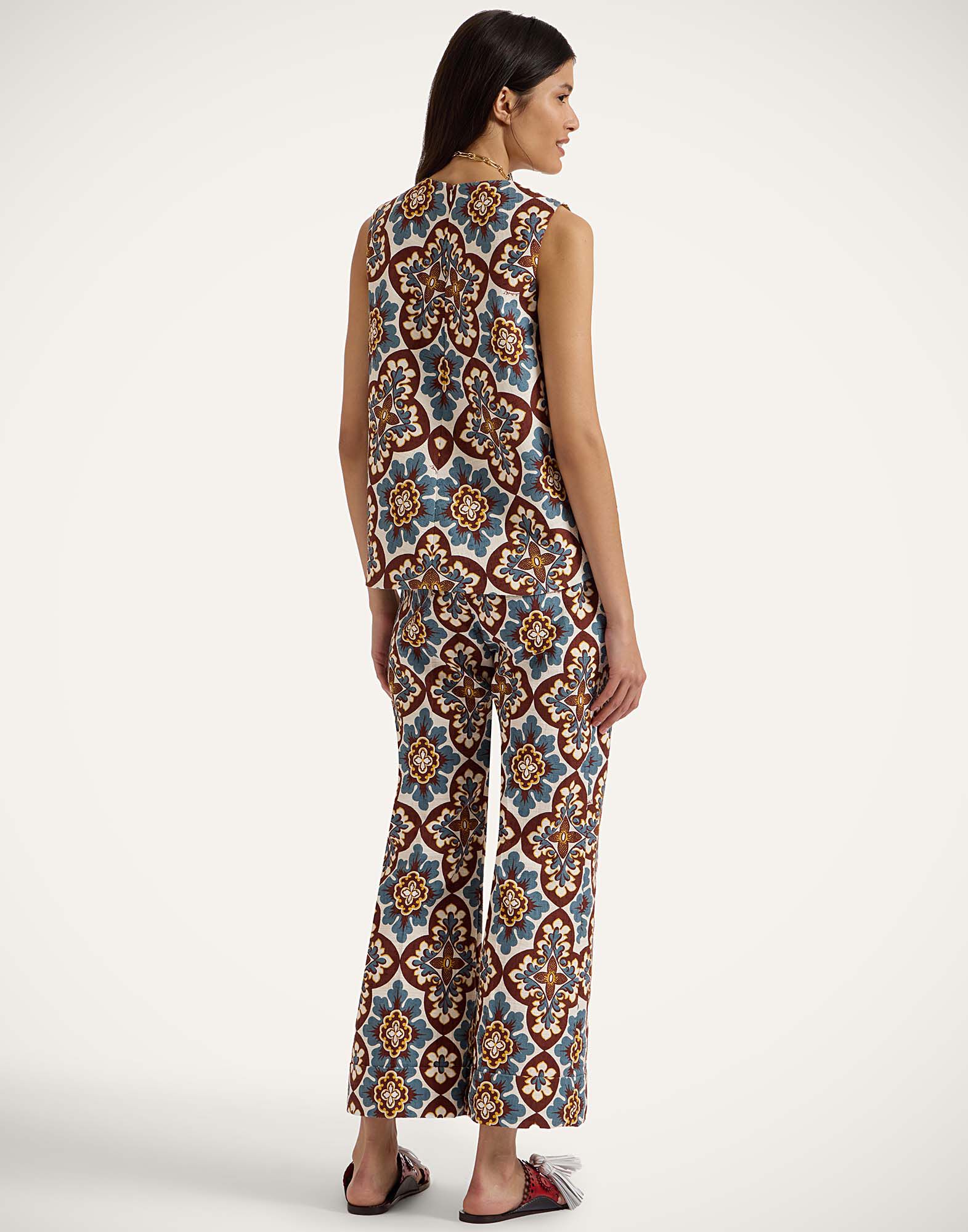 La DoubleJ Hendrix Pants Palazzo Chocolate TRO0014COT005PAL10BR07