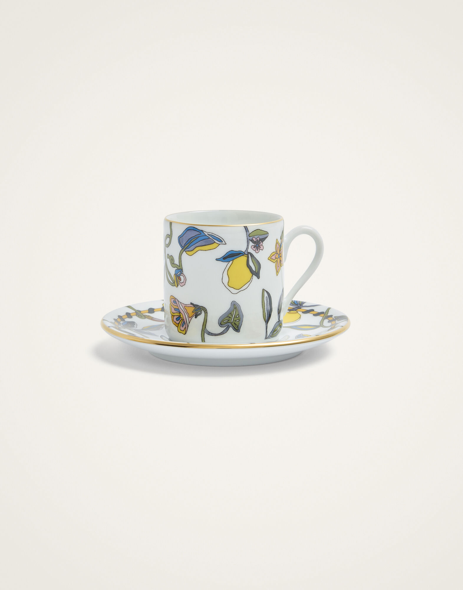 La DoubleJ Impero Espresso Cup Set Of 2 Borboni White CUP0011CER001BRN12WH01