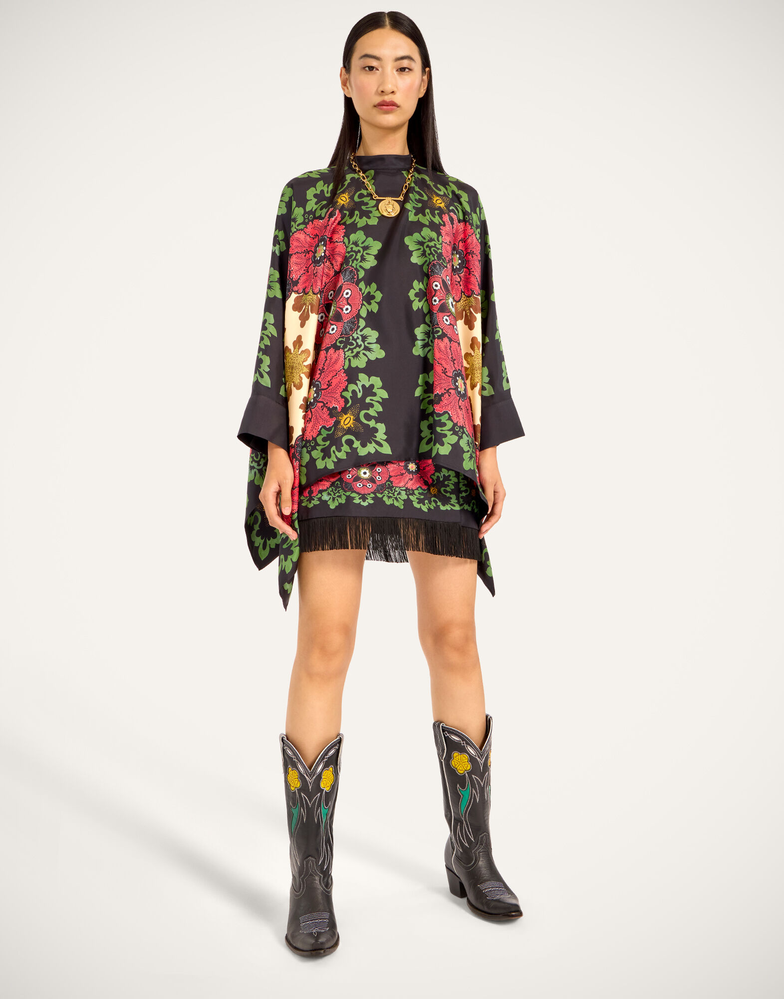 La DoubleJ Foulard Shirt Bounty Plac&eacute;e Red SHI0059SIL006BOU01RE01