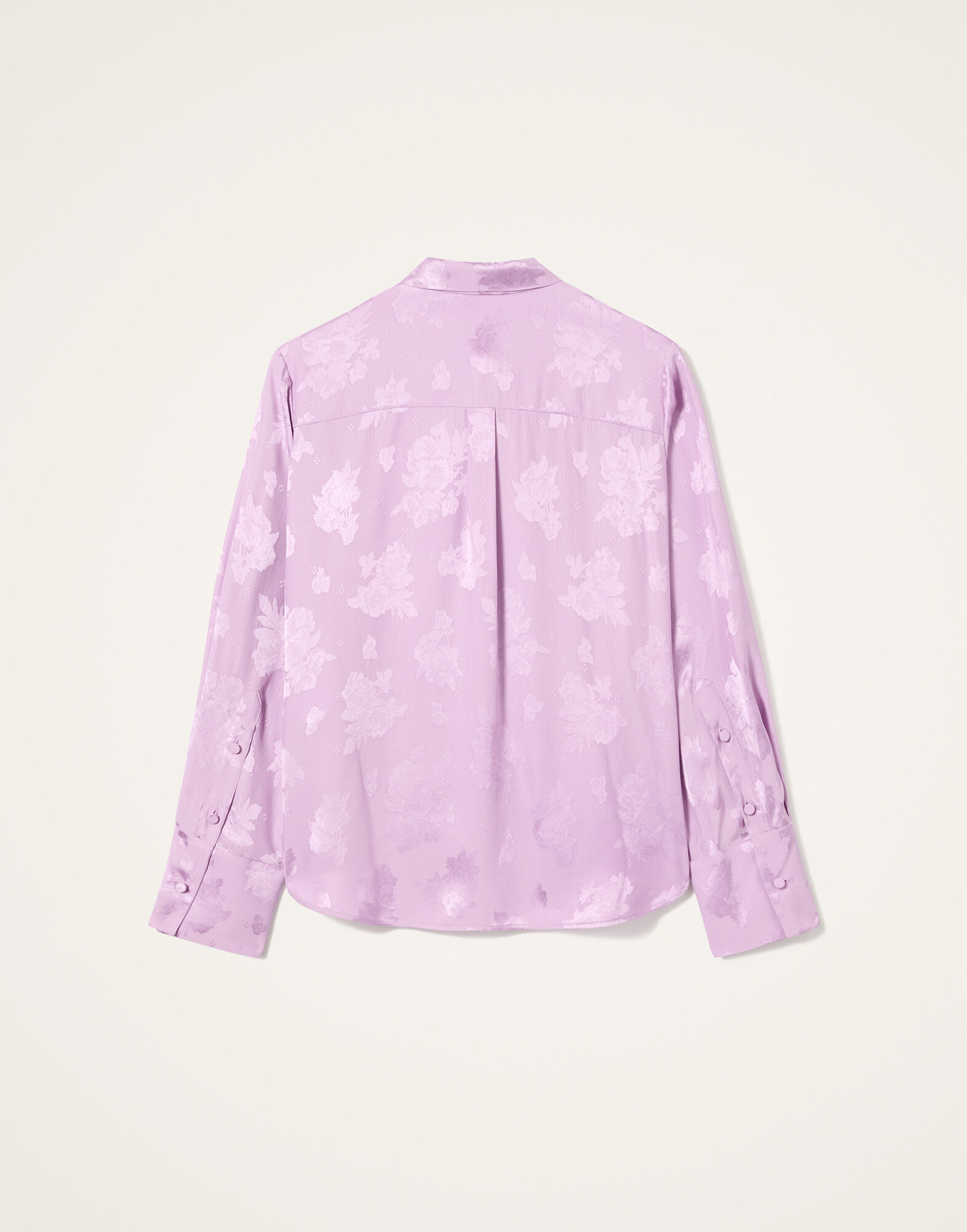 La DoubleJ Ascot Shirt Solid Lilac SHI0155JCQ133SOLIDPU02