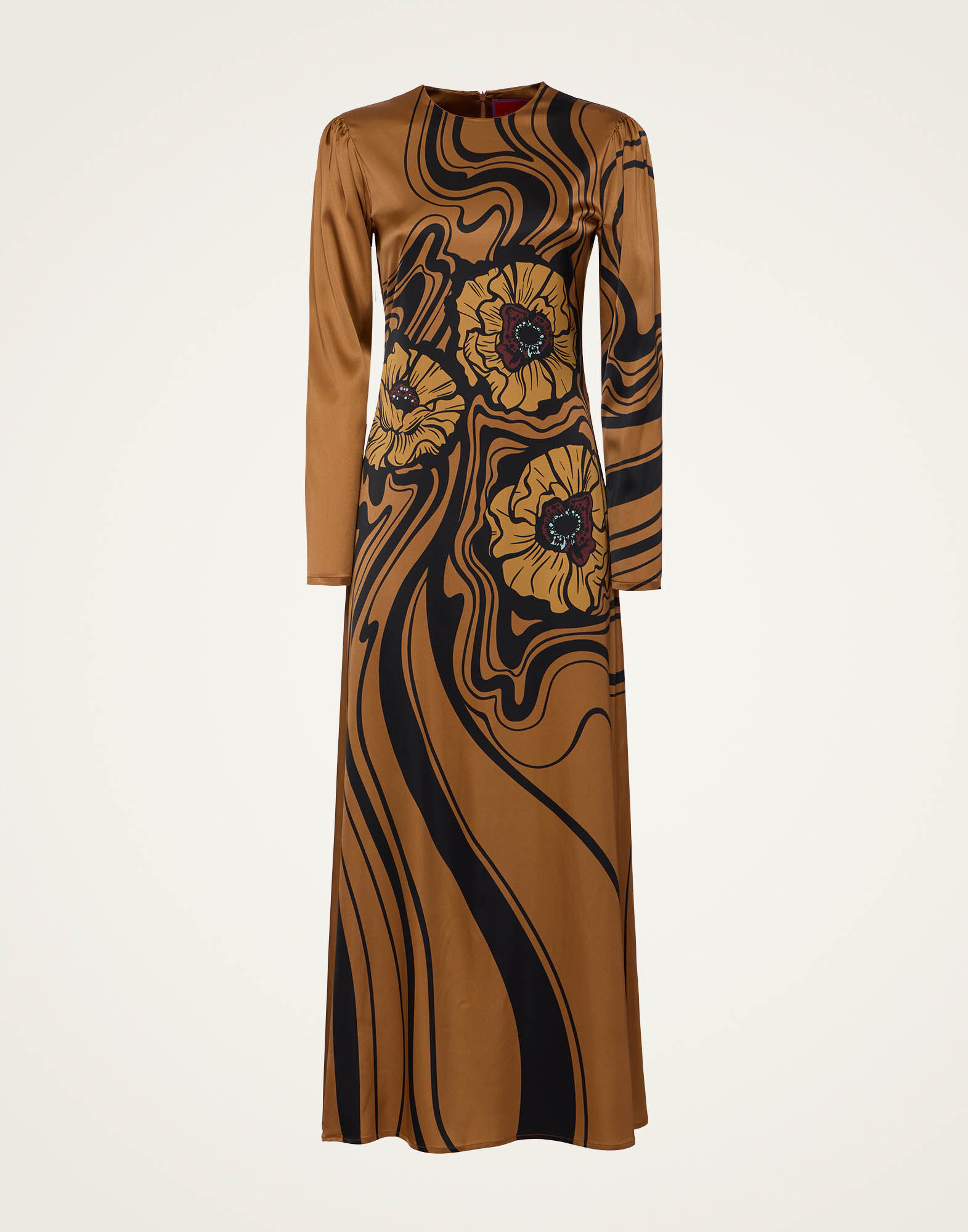 La DoubleJ Clingy Swing Big Blooms Plac&eacute;e Brown DRE0762VIS023PFI06BR02