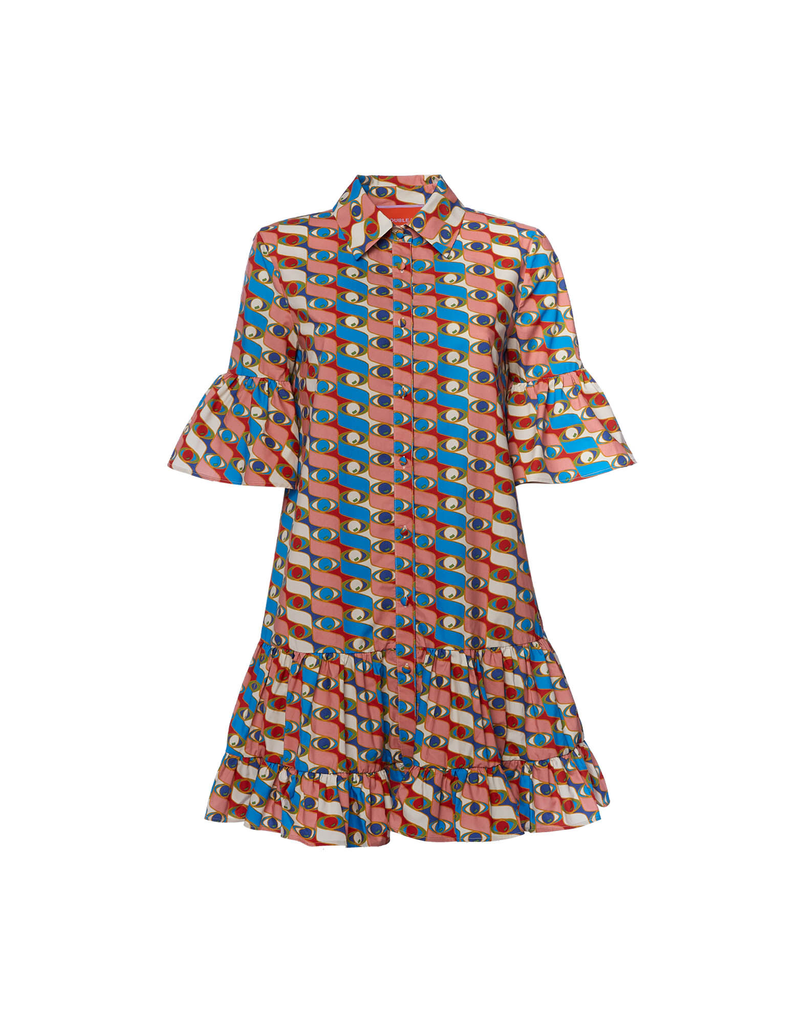 La DoubleJ Choux Dress Third Eye Turchese DRE0193COT001THE0003
