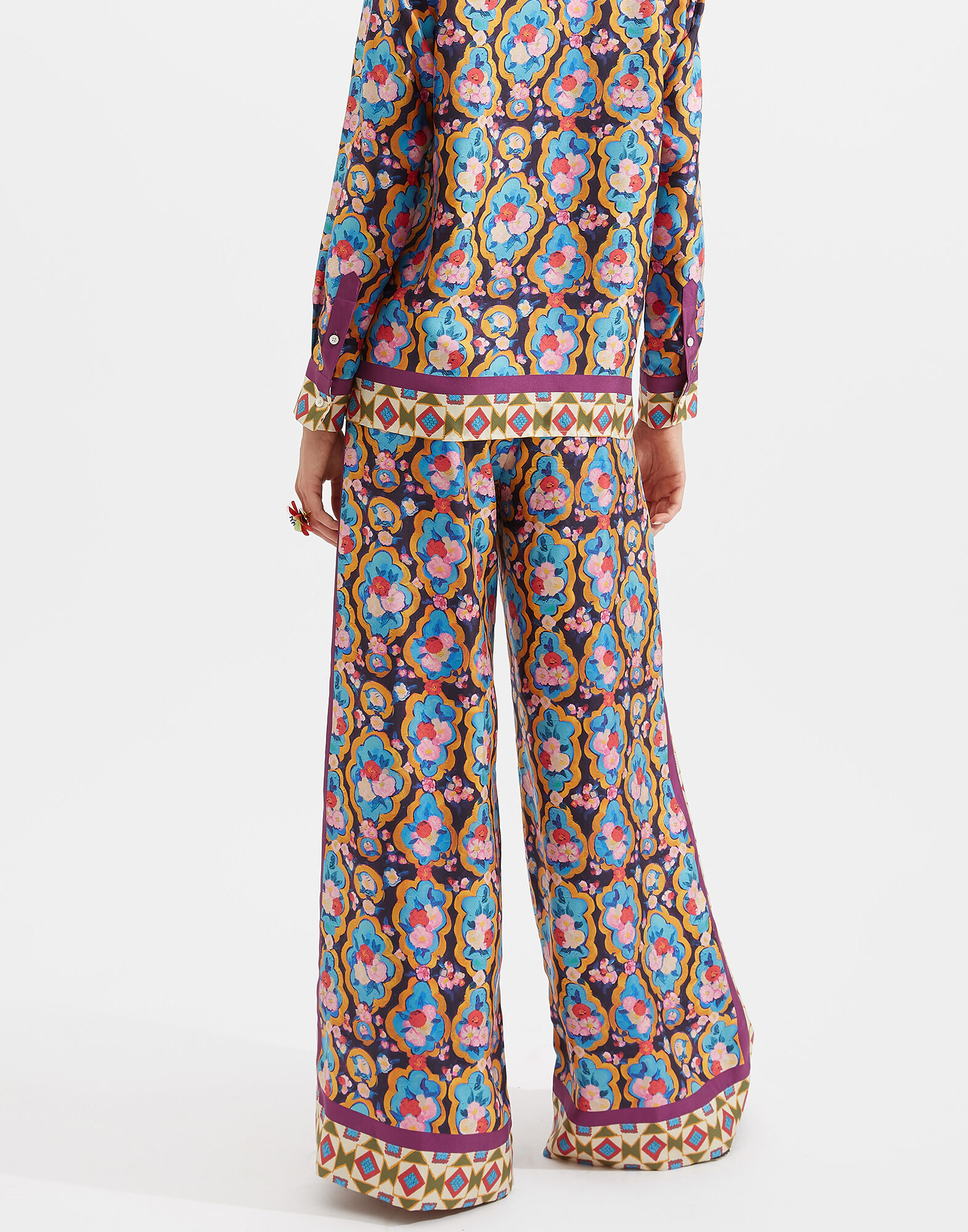 La DoubleJ Palazzo Pants Matisse Plac&eacute;e TRO0026SIL006MAT0002