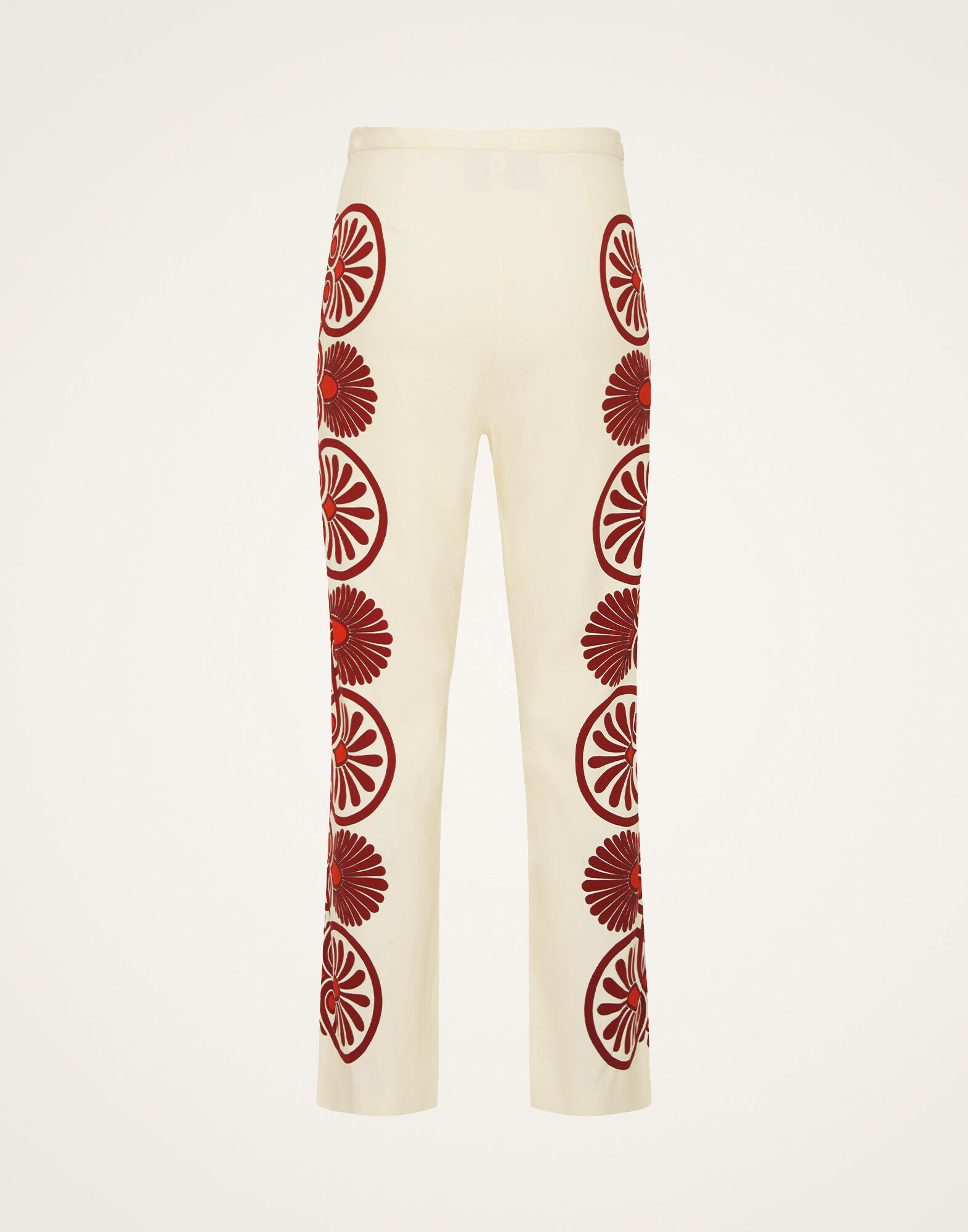 La DoubleJ Stretch Pants Medallion Plac&eacute;e Cream TRO0054VIS011MED01WH03