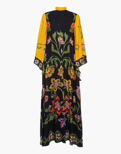 La DoubleJ Magnifico Dress Folk Flowers Nero Placée DRE0232VIS004FFL0004