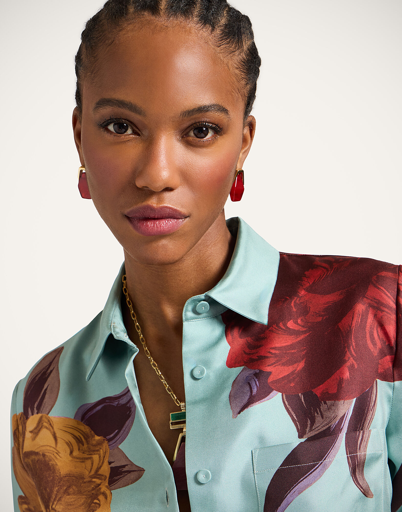 La DoubleJ Boy Shirt Peony Plac&eacute;e Light Blue SHI0040SIL001PEO06BU01