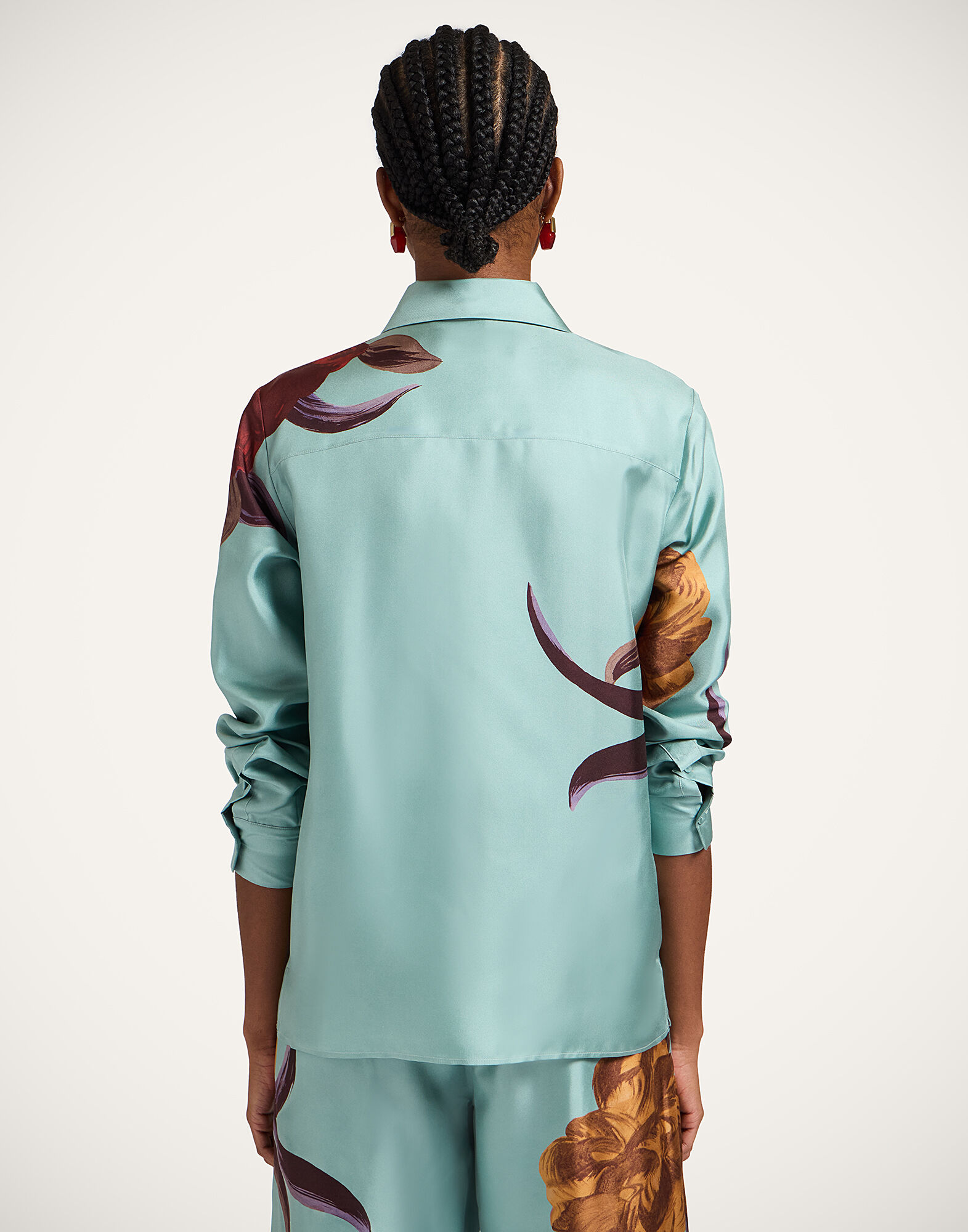 La DoubleJ Boy Shirt Peony Plac&eacute;e Light Blue SHI0040SIL001PEO06BU01