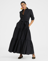 La DoubleJ Bellini Dress Solid Black DRE0016COT001BLA0001