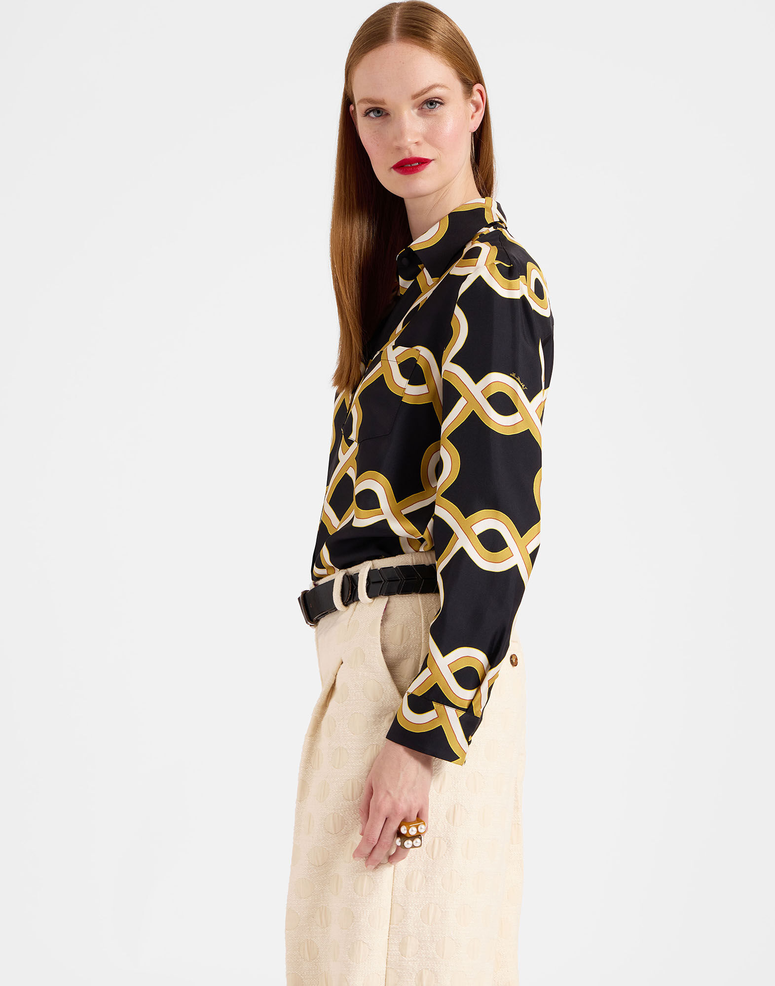 La DoubleJ Boy Shirt Tackle Black SHI0001SIL001TAC01BL01