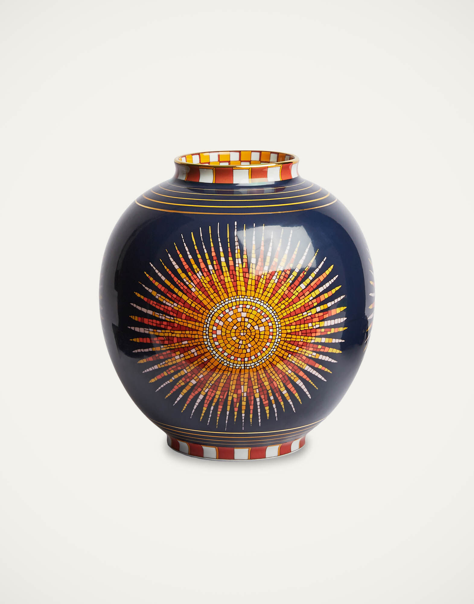 La DoubleJ Bubble Vase Sunrays Midnight VAS0003CER001SNR02BU04