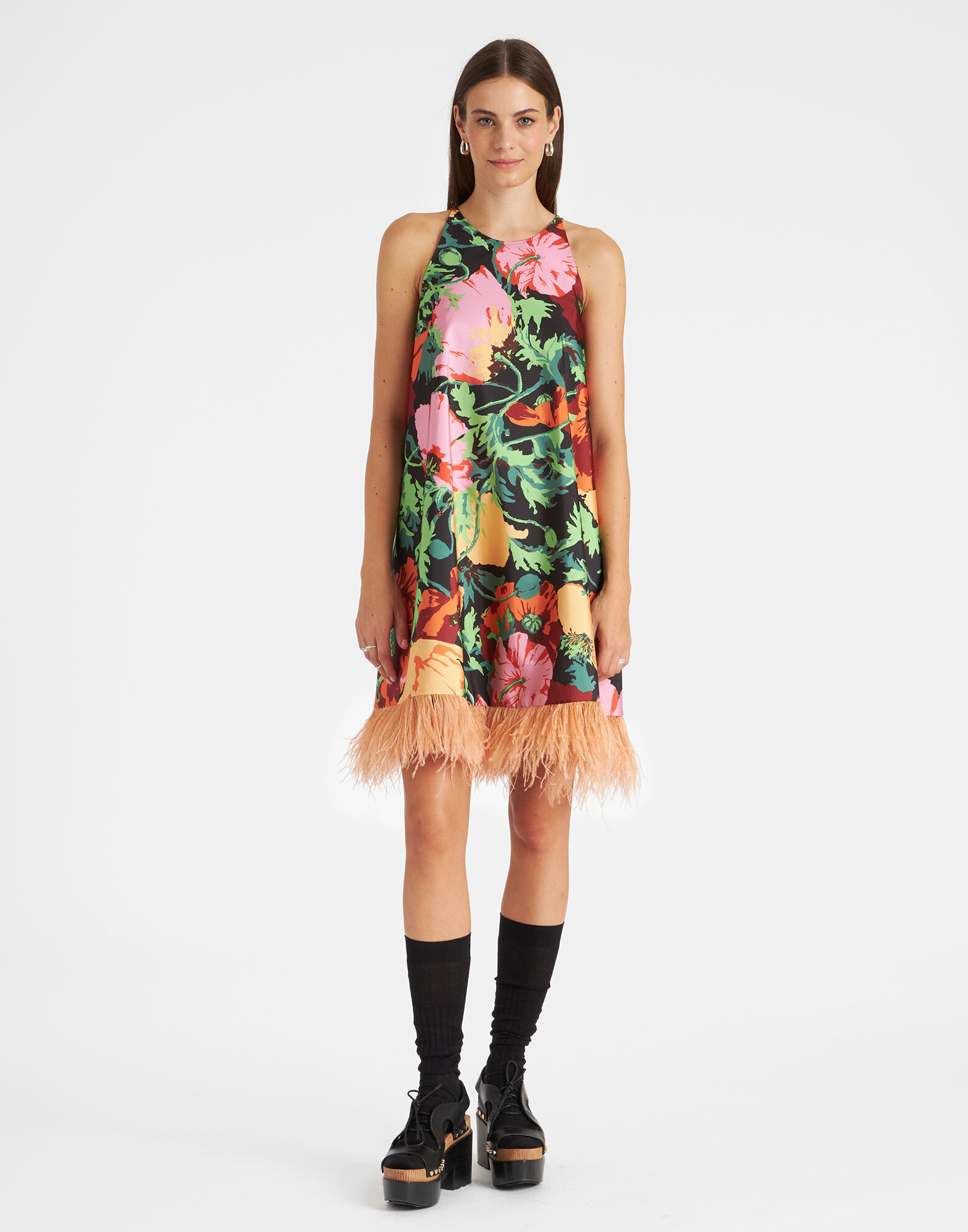 La DoubleJ La Fenice Mini Dress Wonderland Black DRE0623FAI001WON01BL01