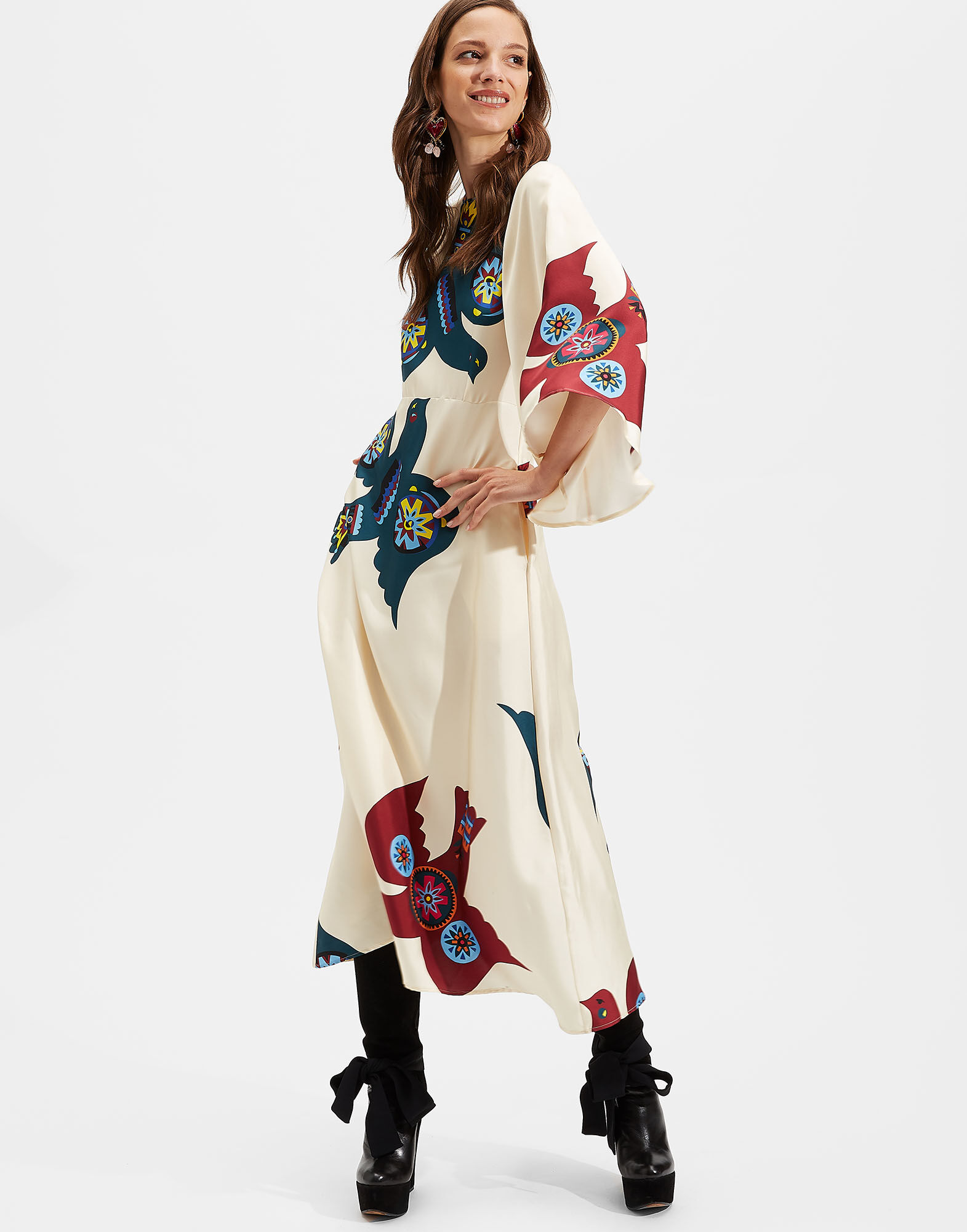 LaDoubleJ Sorella Dress Paper Dove Bianco DRE0179SIL001DOV0002