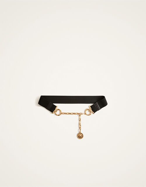 La DoubleJ Medallion Belt Solid Black BEL0012BRA003SOLIDBL01