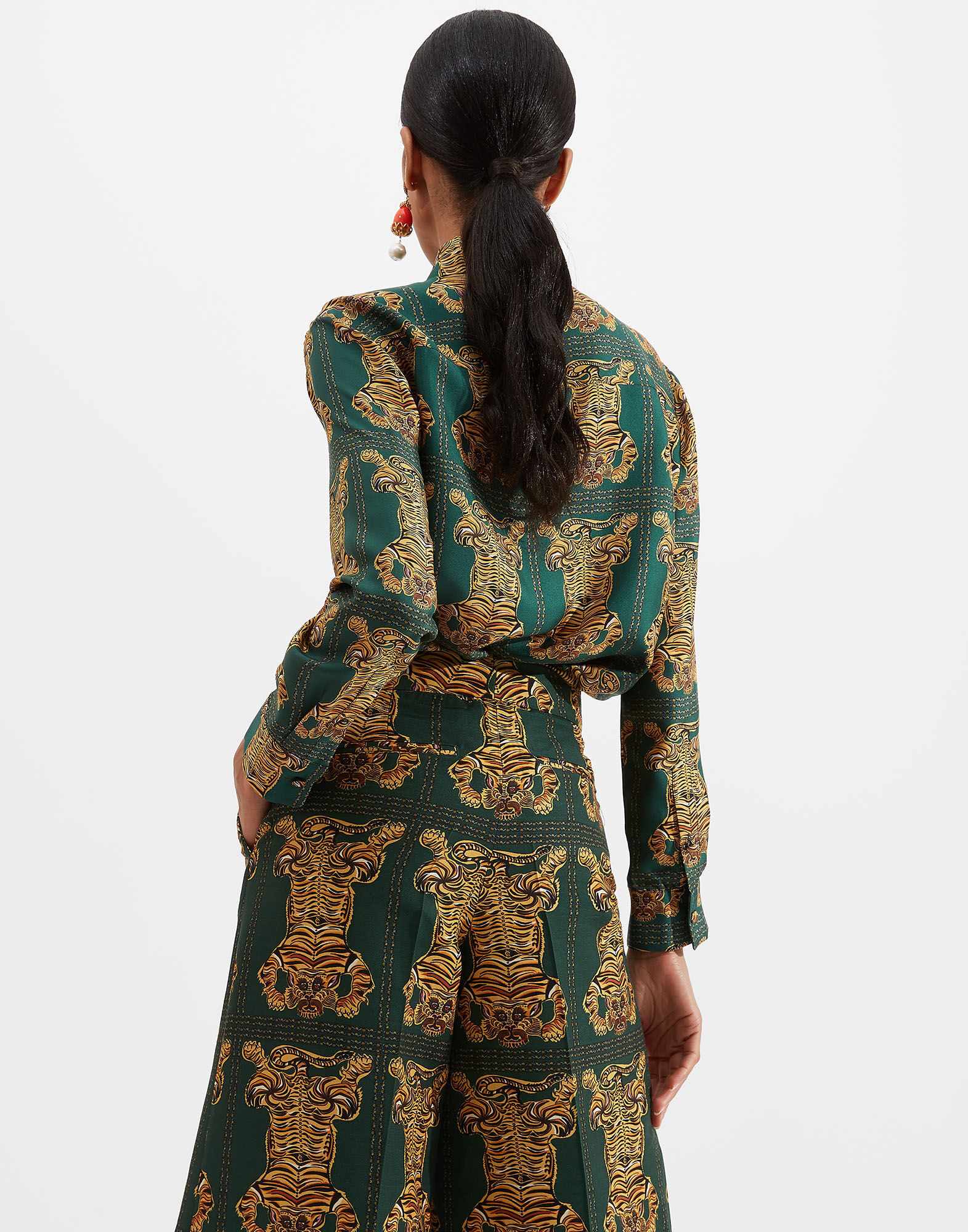 La DoubleJ Boy Shirt Tiger Tiles SHI0001SIL001TIG0003