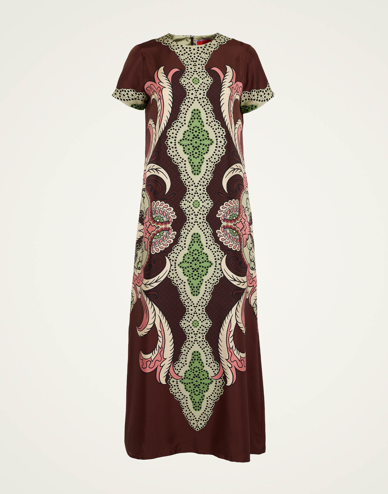 La DoubleJ Swing Dress Portal Plac&eacute;e Brown DRE0128SIL006POR02BR11