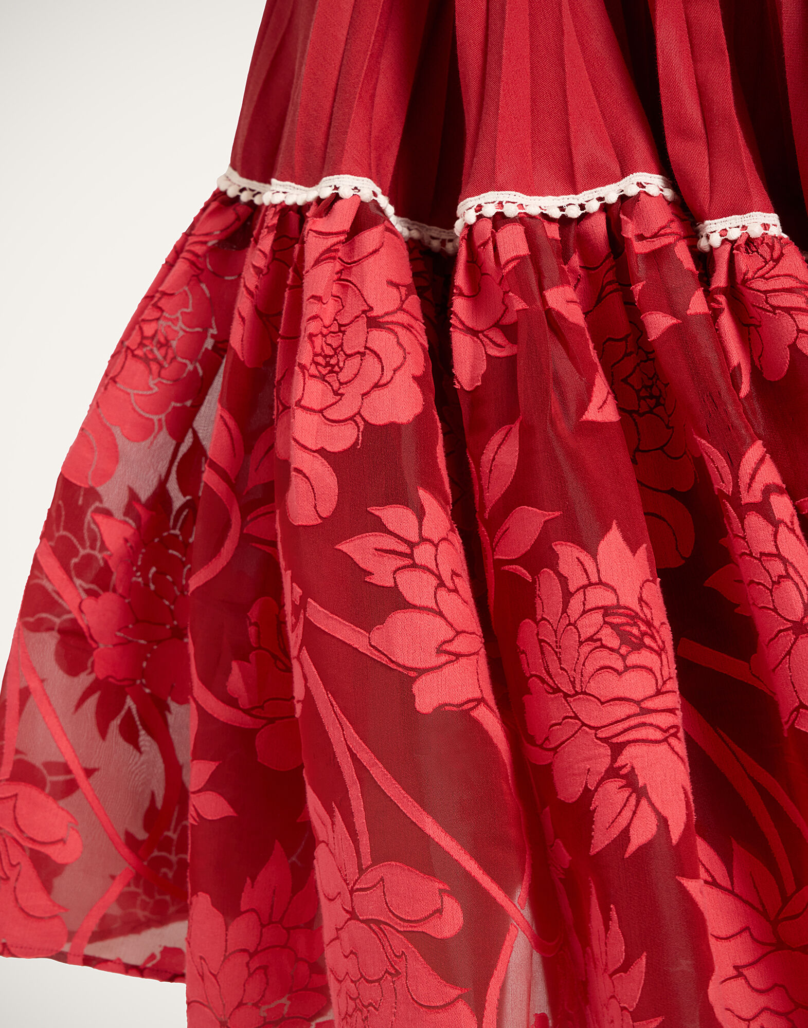 La DoubleJ Countess Skirt Solid Red SKI0188COT092SOLIDRE01