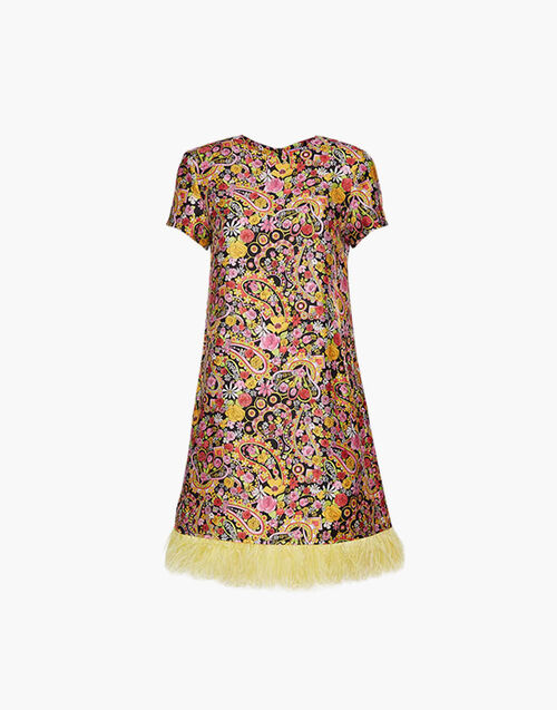 La DoubleJ Mini Swing Dress (With Feathers) Tripping Nero DRE0397SIL001TRG0002