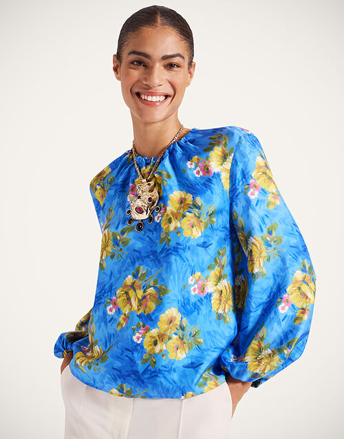 La DoubleJ Charming Top Riptide Light Blue TOP0021SIL001RIP01BU01