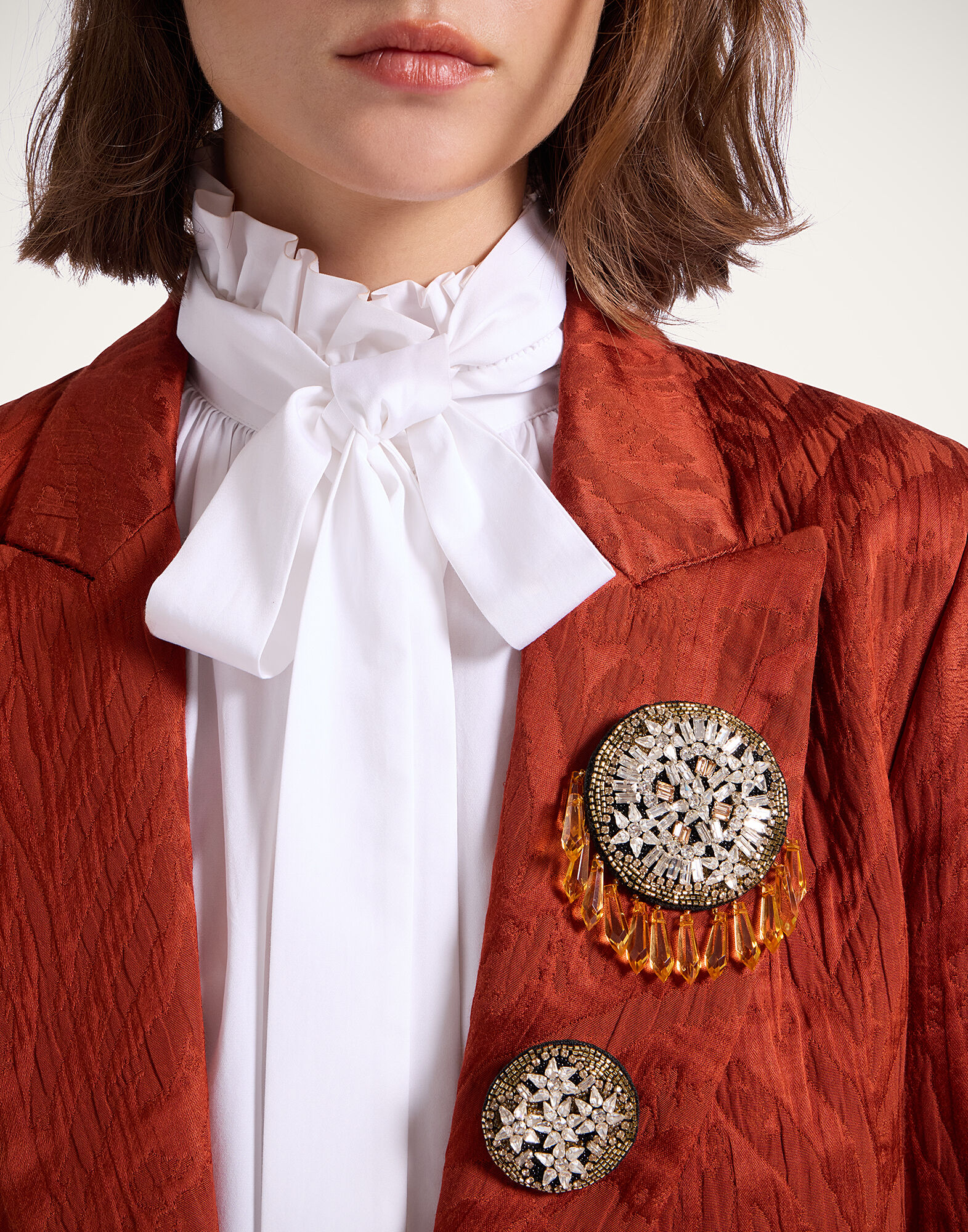 La DoubleJ Set Of 2 Pins Nucleus Champagne BCH0005EMB124NUC05YE07