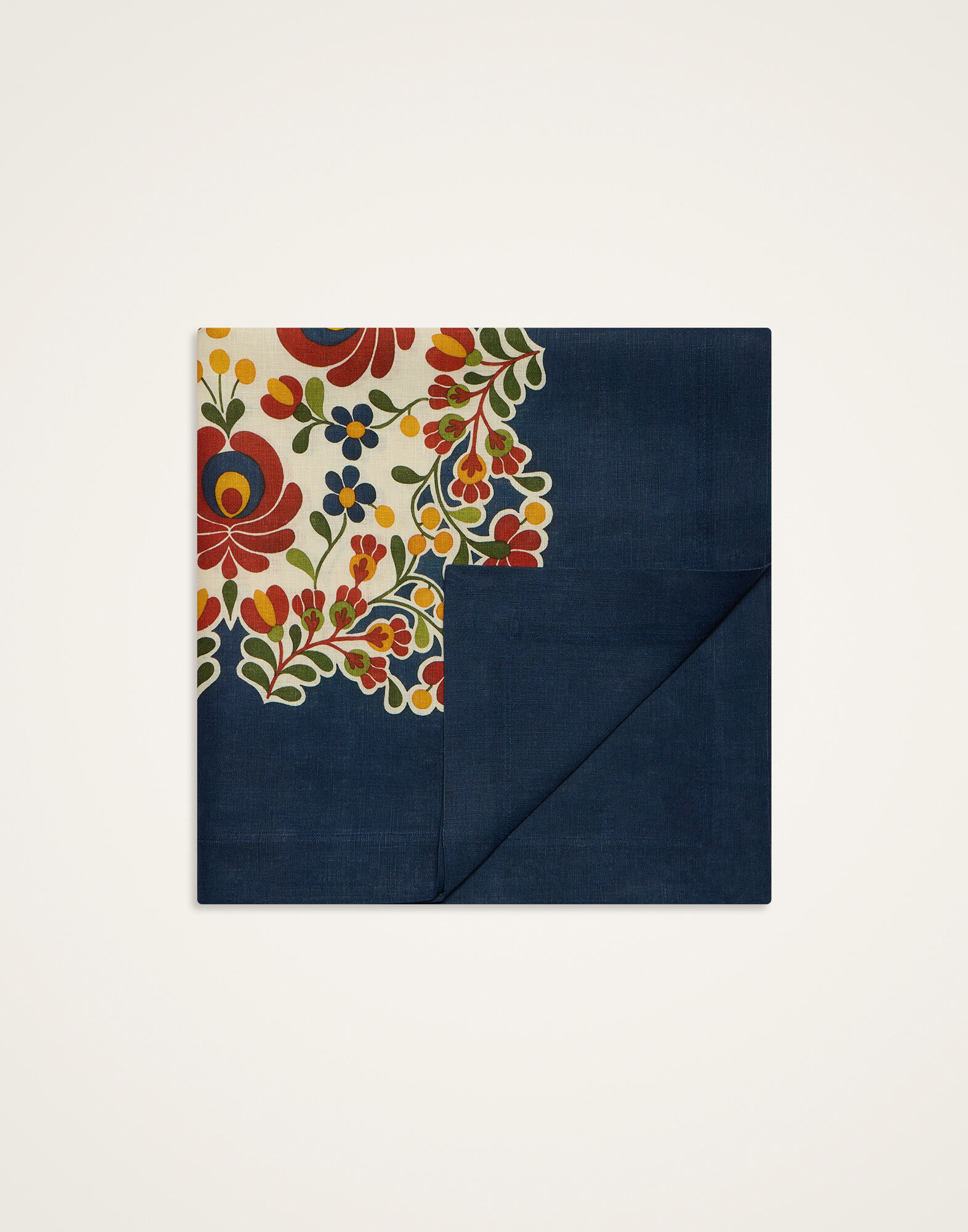 La DoubleJ Square Tablecloth Windflower Plac&eacute;e Bordeaux TBC0021LIN008WNF02RE02