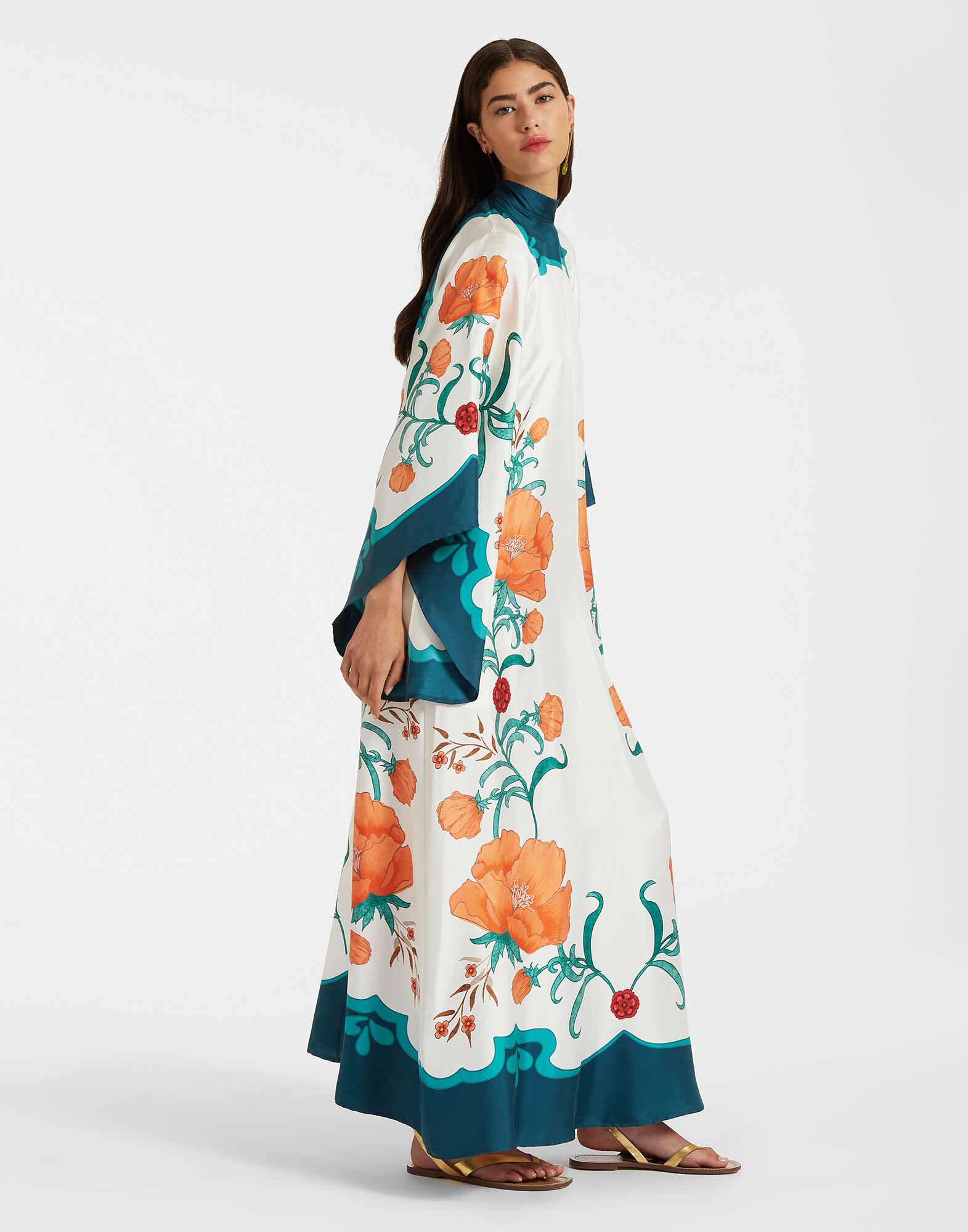 La DoubleJ Magnifico Dress Morpheus Plac&eacute;e Orange DRE0788SIL001MOR01OR02