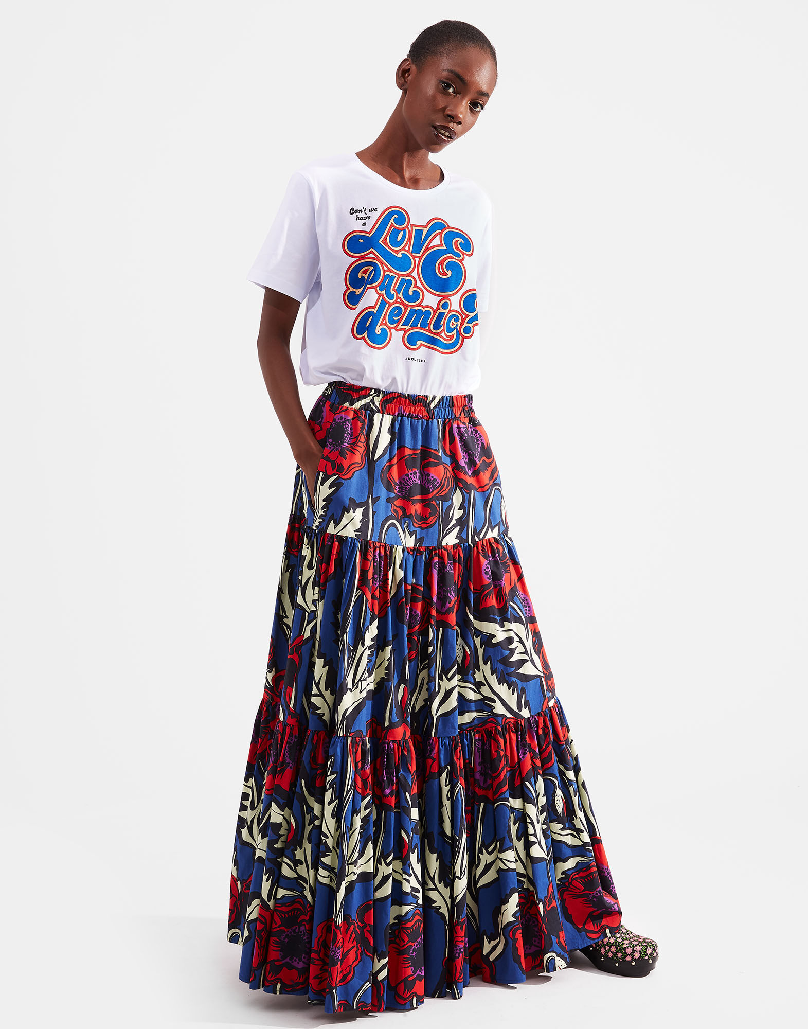 LaDoubleJ Slogan T-shirt Love Pandemic SHI0031JER010SLO0003