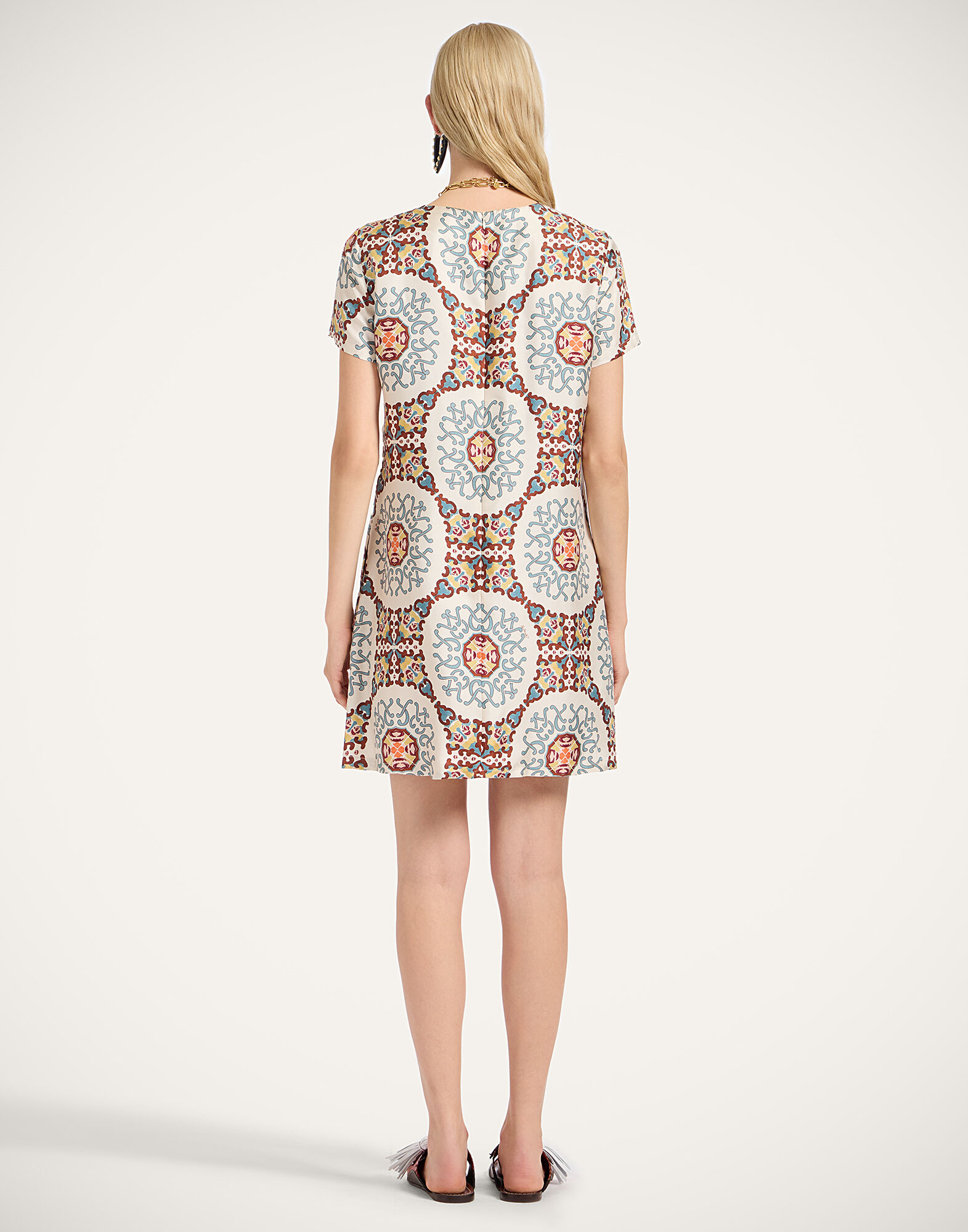 La DoubleJ Mini Swing Dress Ballata Ivory DRE0159SIL001BAL01WH04