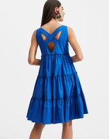LaDoubleJ Babe Dress Solid Blue DRE0258COT001BLU0005