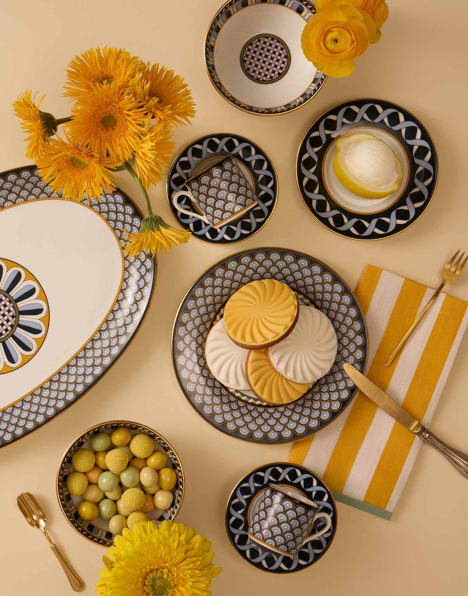 La DoubleJ Impero Espresso Cup Set Of 2 Odysseus Midnight Blue CUP0011CER001ODY01BU04