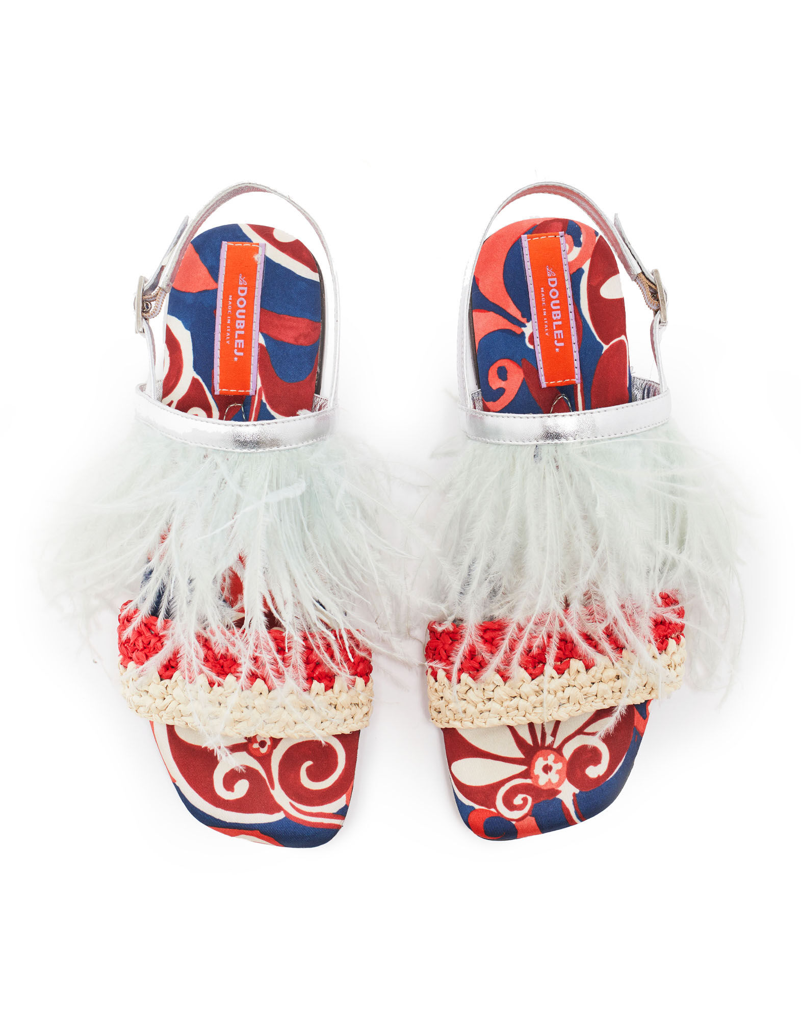 La DoubleJ Medal Sandal Moonflower Navy SHO0076FOD001MOO01BU06