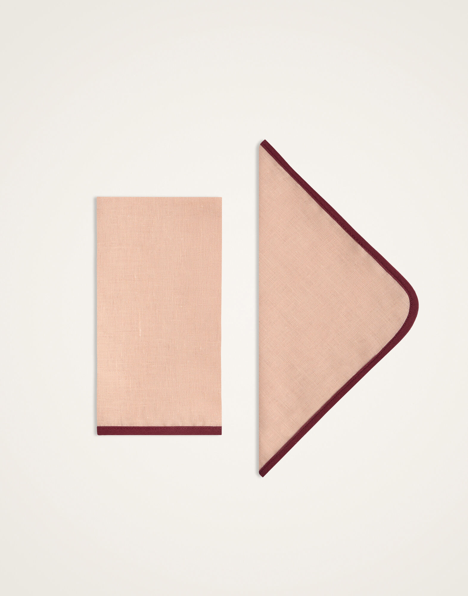 La DoubleJ Large Napkins Set of 2 Rainbow Light Pink NAP0010LIN017RAI45PI20