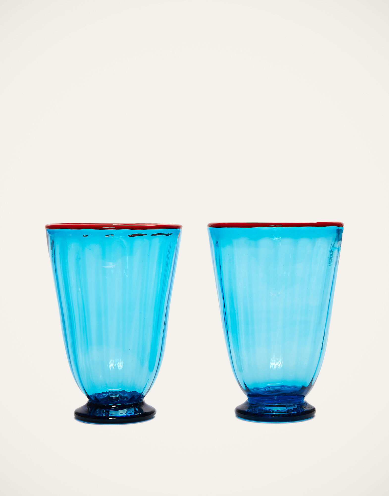 La DoubleJ Rainbow Glass Set of 2 Turquoise GLA0014MUR001TUR0004