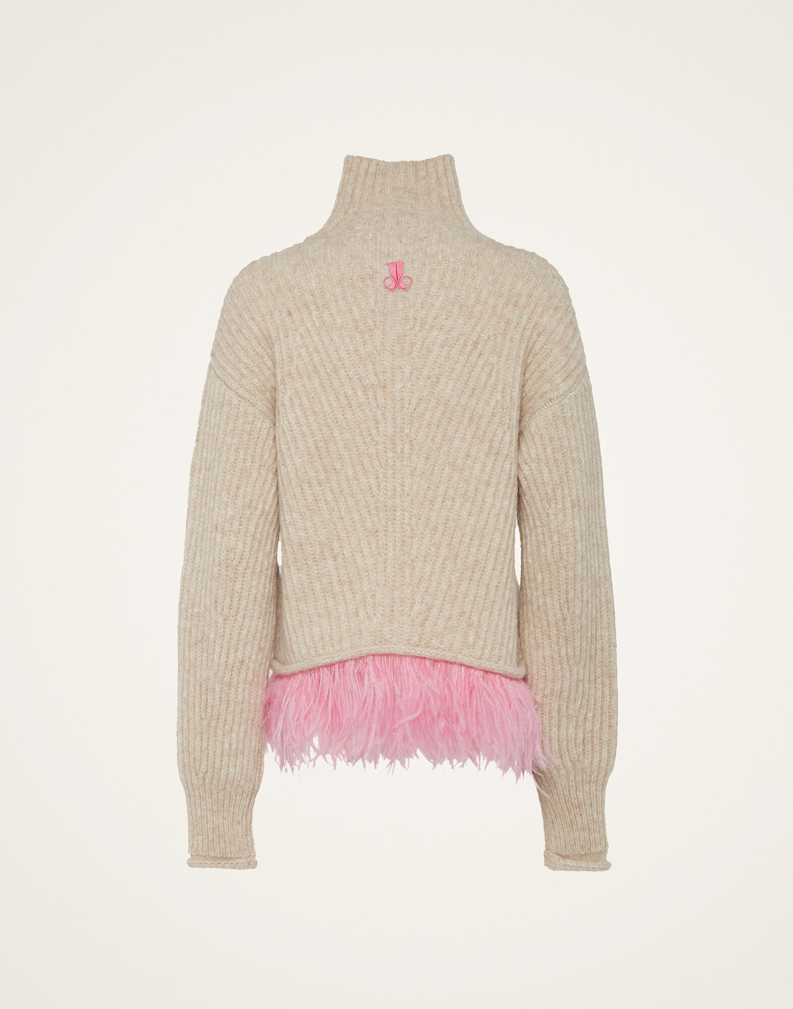 La DoubleJ High Kick Sweater Ivory PUL0174KNI098VA211WH04