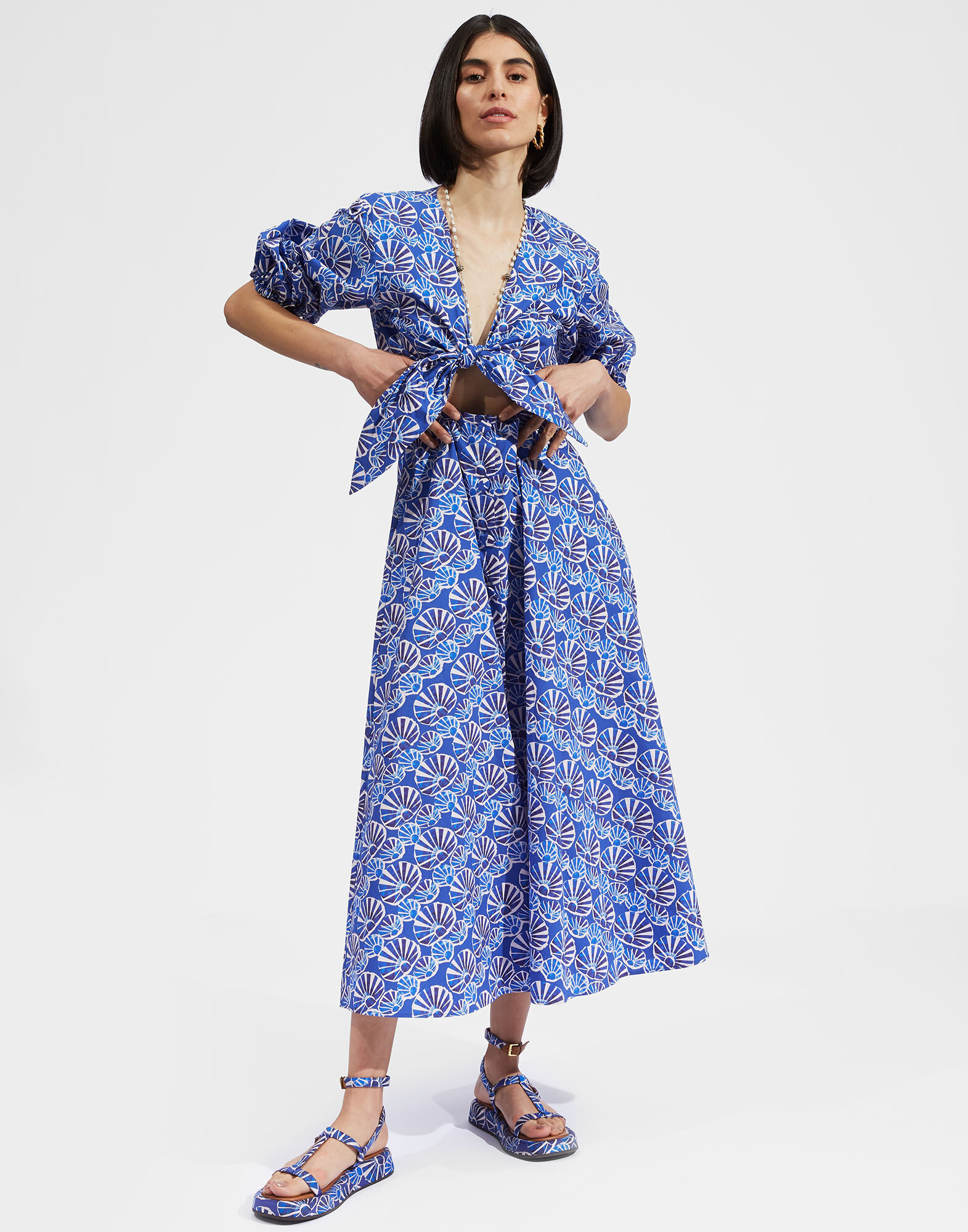 La DoubleJ Peek-A-Boo Dress Conchiglie DRE0356COT001COH0001