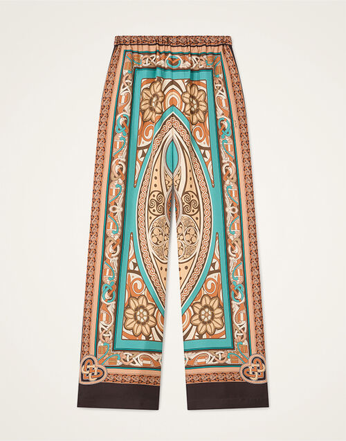 La DoubleJ Club Pants Kells Plac&eacute;e Blue Petrol TRO0210SIL026KEL03BU05