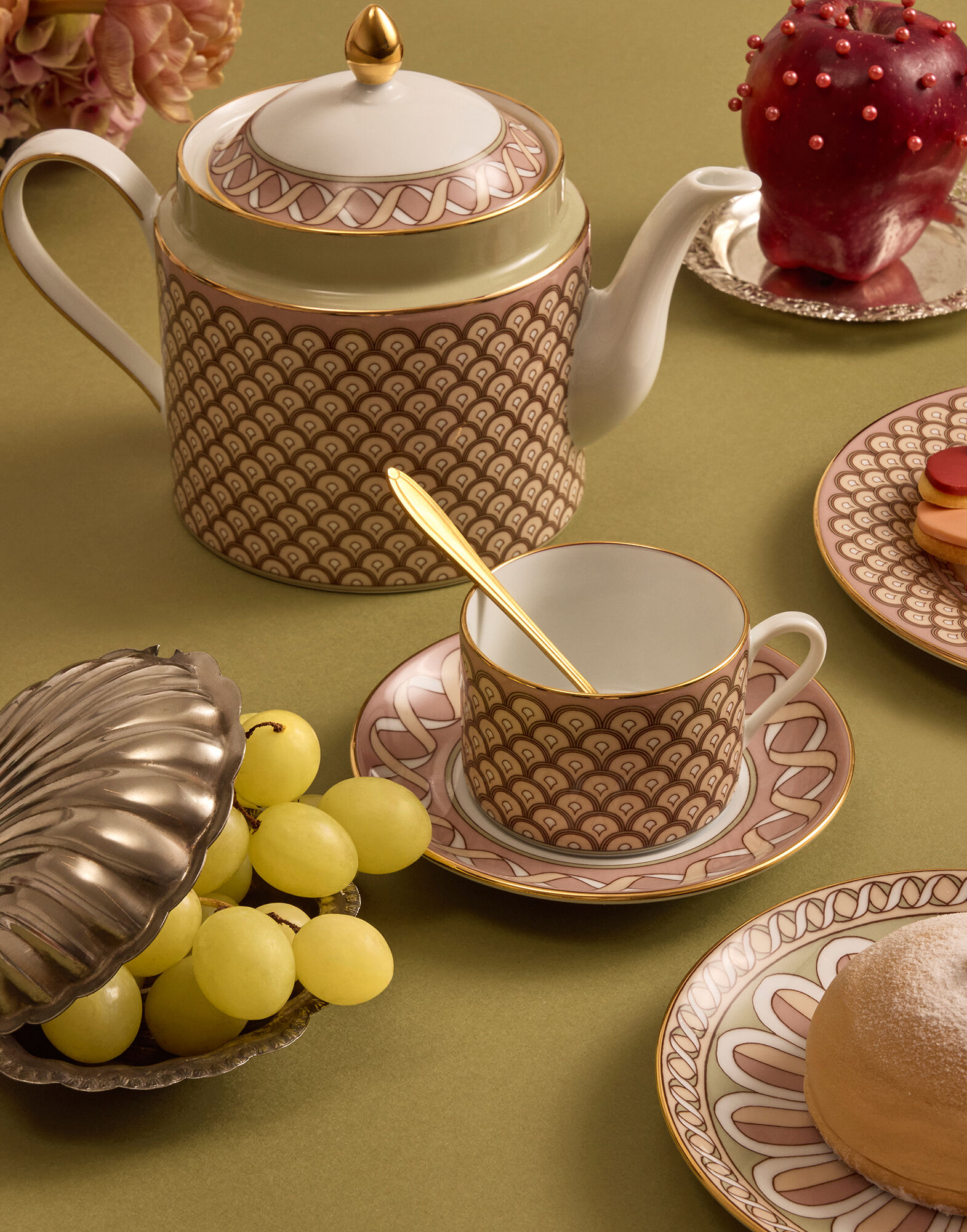 La DoubleJ Impero Teapot Odysseus Dusty Pink POT0002CER001ODY01PI10