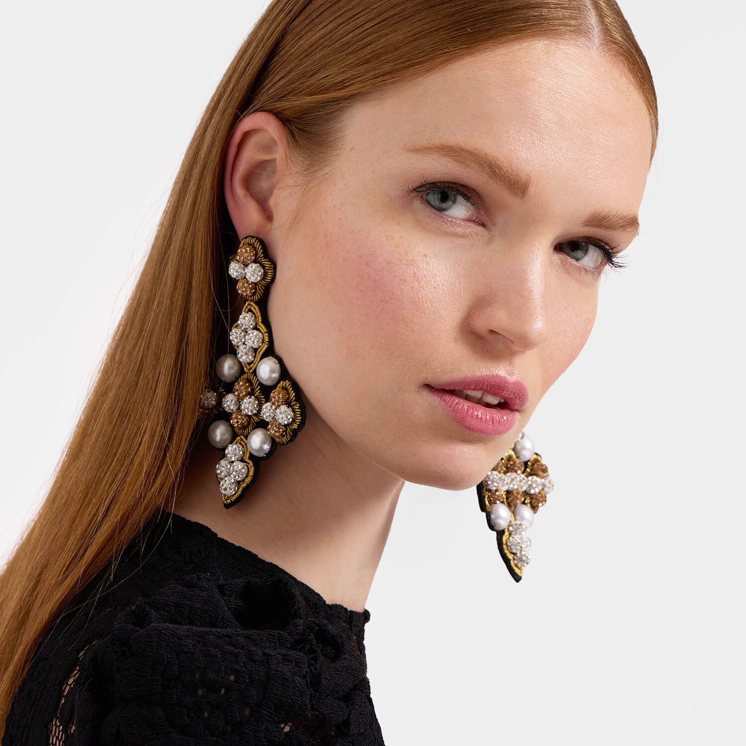 La Doublej Ella Earrings In Solid Gold