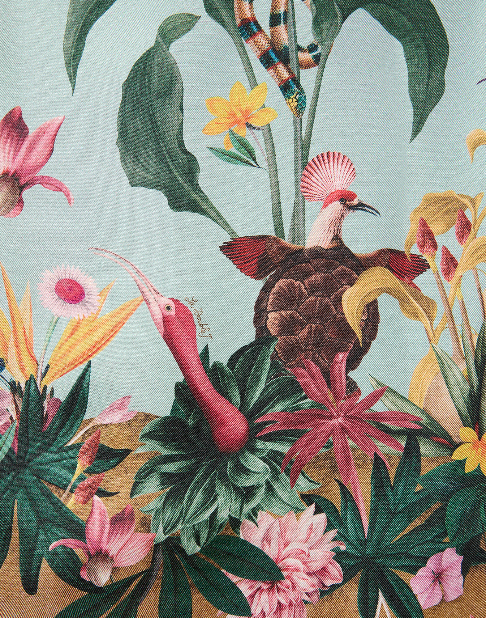 La DoubleJ Midnight Dress Zooflora Plac&eacute;e Light Blue DRE0819SIL001ZOF04BU01