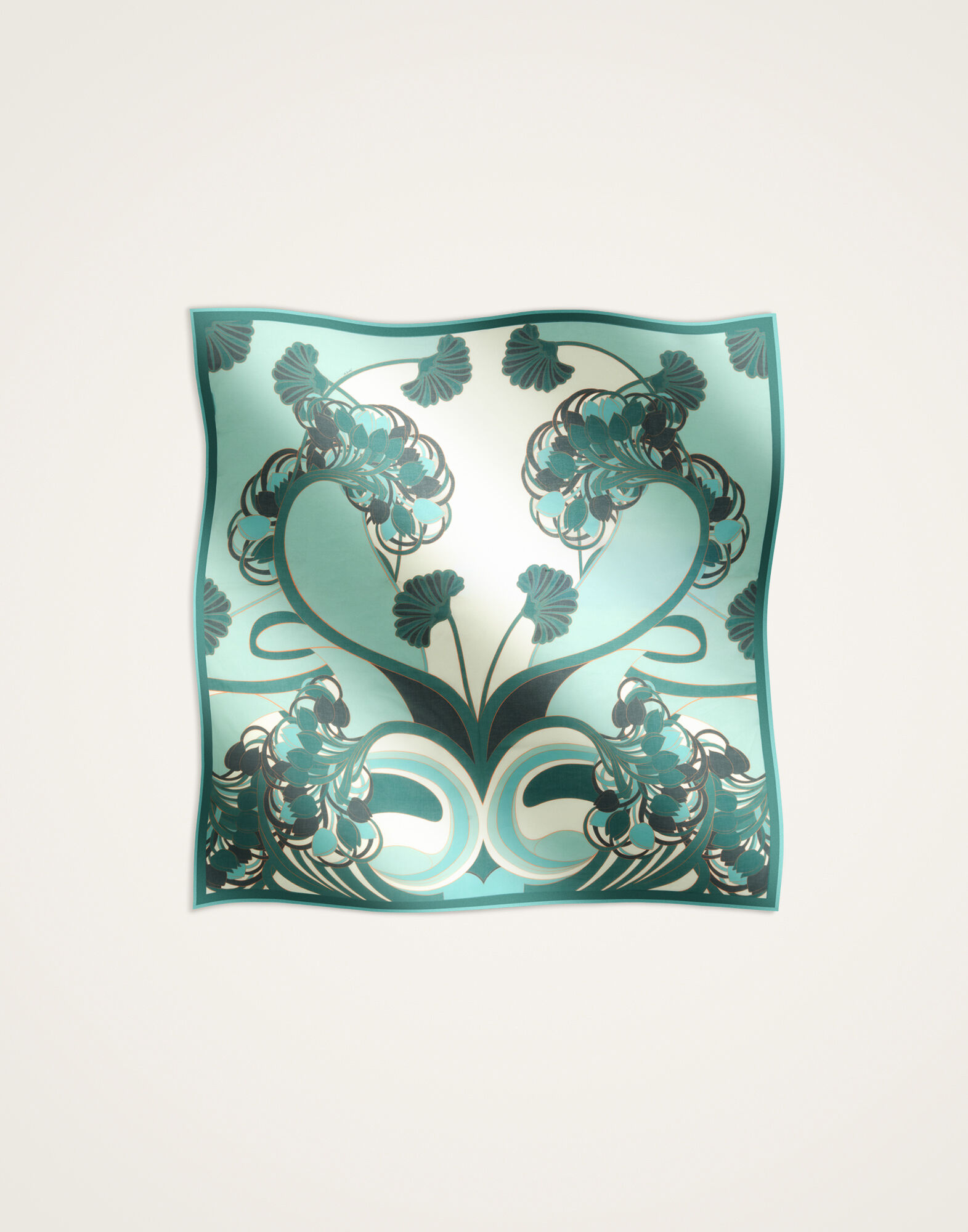 La DoubleJ Pareo Blooming Tulip Plac&eacute;e Dark Green SCA0051COT021BTU01GR03