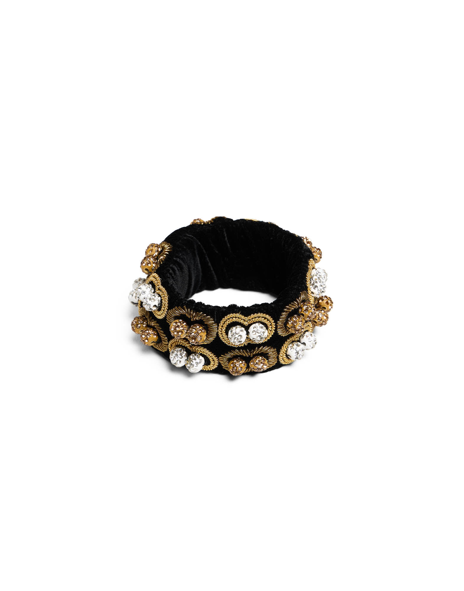 La DoubleJ Tesoro Double Bracelet Solid Black BAC0009VEL015SOLIDBL01
